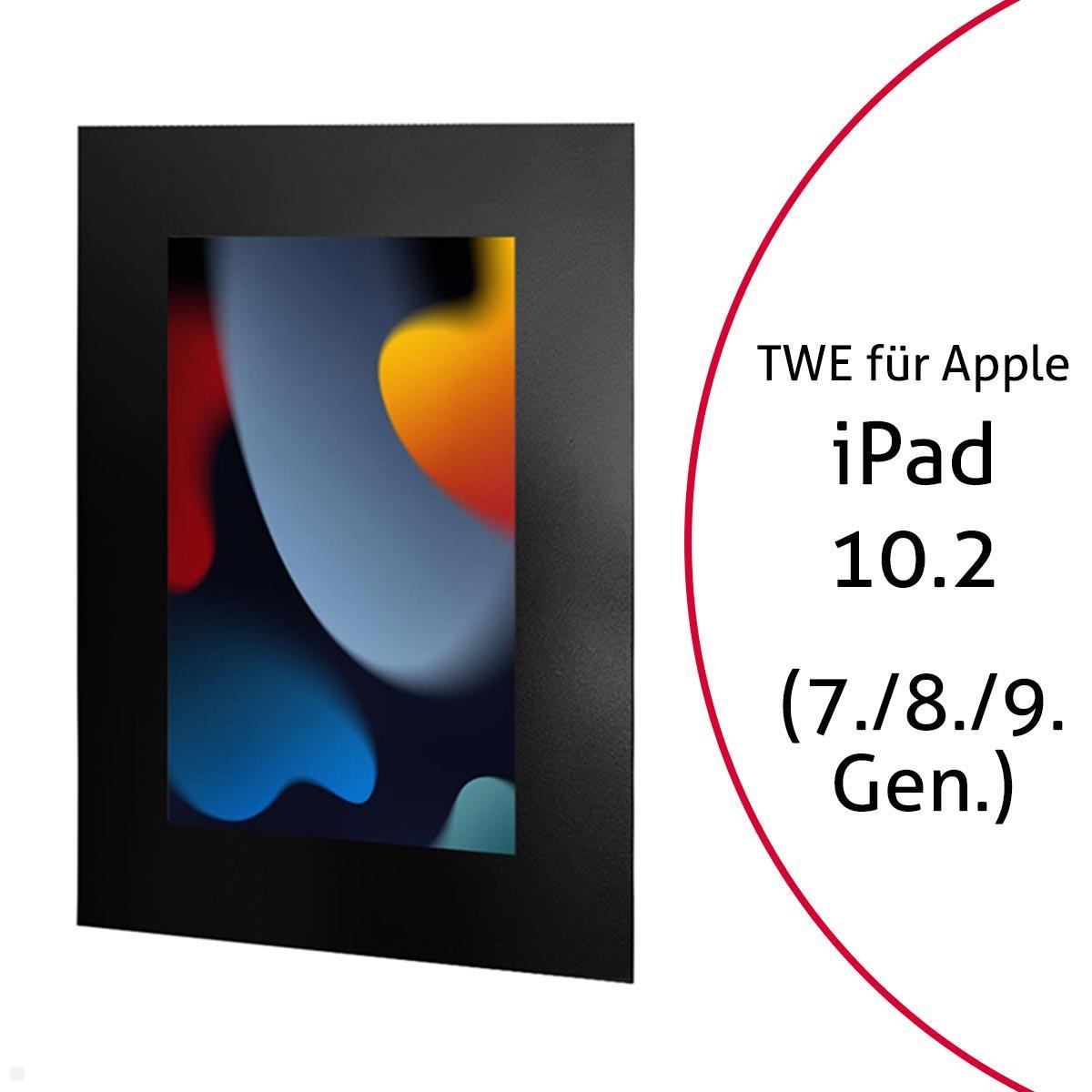 TabLines TWE087B Tablet Wandeinbau für Apple iPad 10.2 (7./8./9. Gen.), schwarz