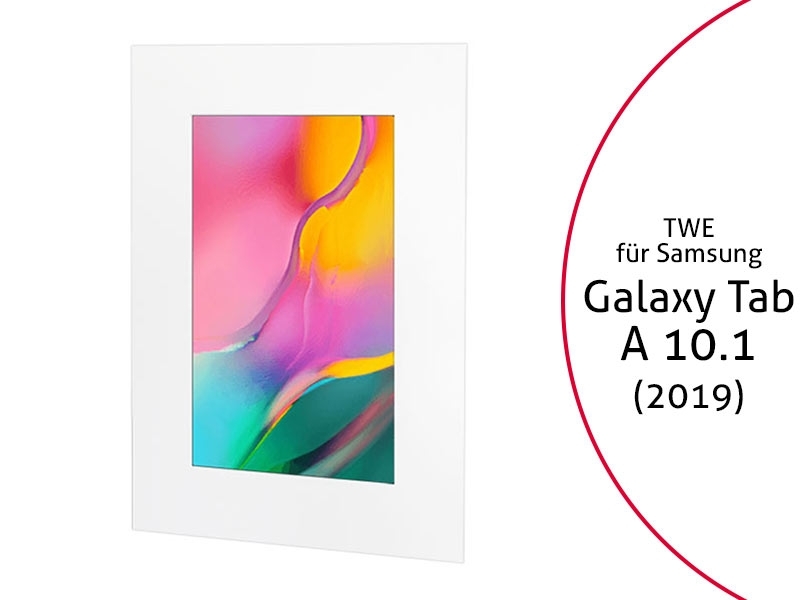 TabLines TWE079W Tablet Wandeinbau für Samsung Galaxy Tab A 10.1 (2019), weiß