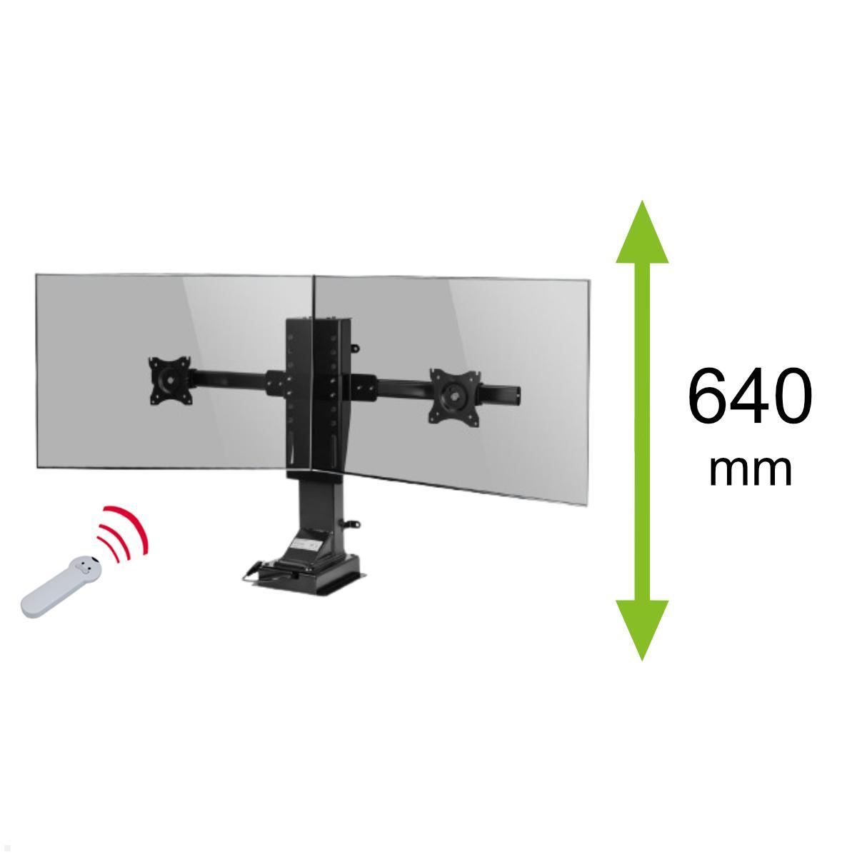 MonLines MLS030B Monitor Lift für 2 Monitore nebeneinander bis 32 Zoll