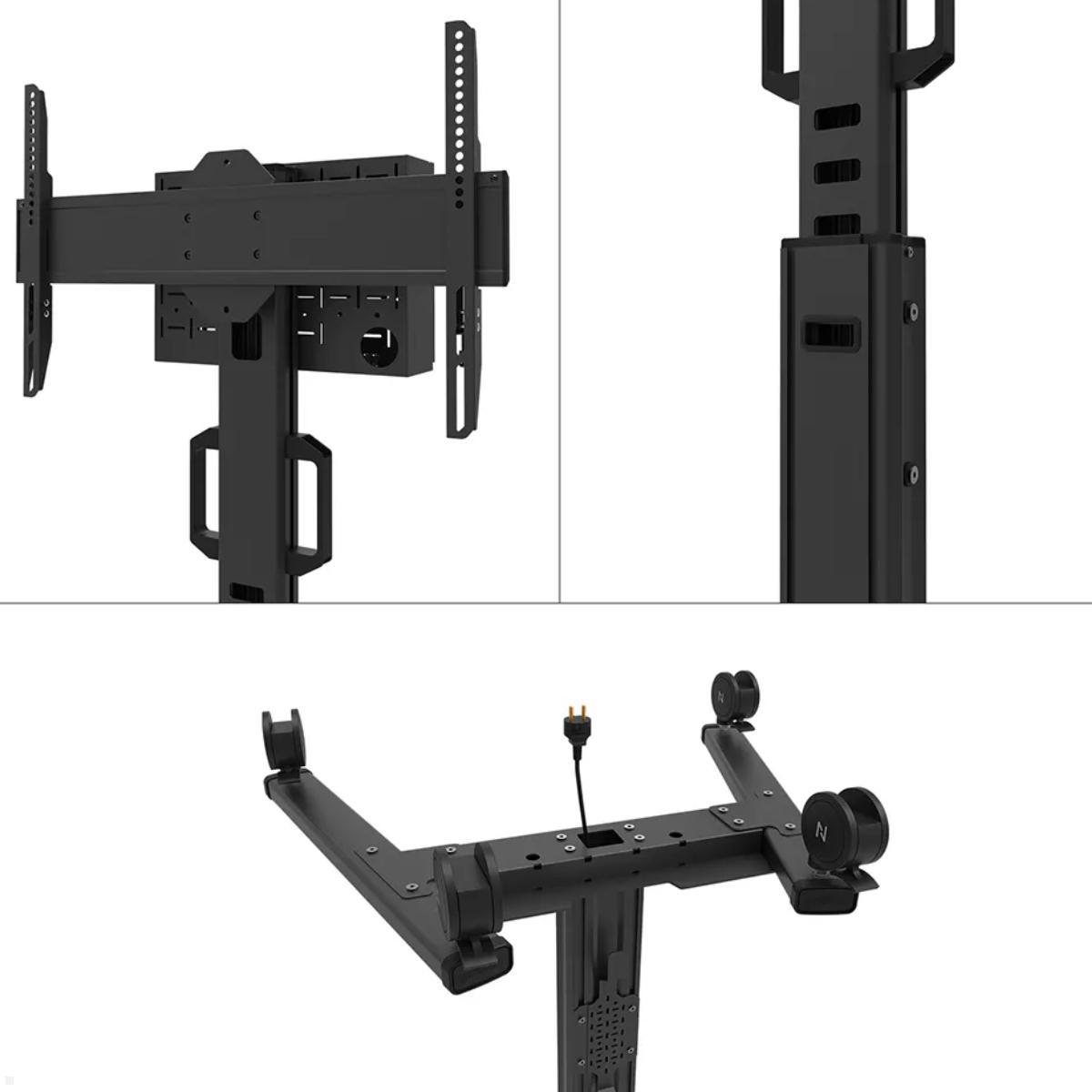 Neomounts FL50S-825BL1 mobiler Bodenständer für 37-75 Zoll Bildschirme, Ansichten Halterung