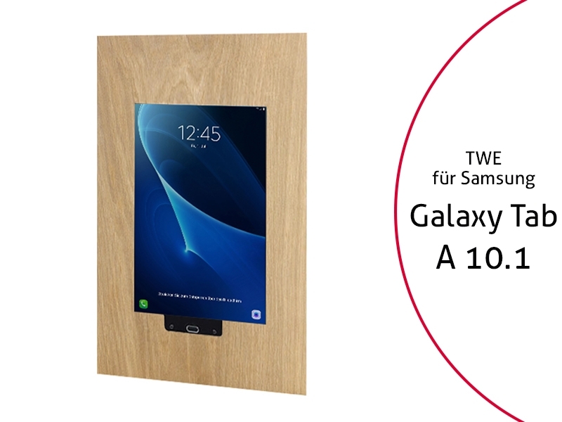 TabLines TWE049O Tablet Wandeinbau für Samsung Tab A 10.1 - HB, Eiche