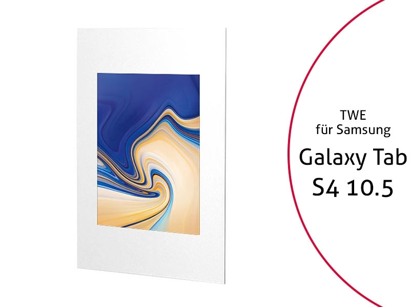 TabLines TWE065W Tablet Wandeinbau für Samsung Tab S4 10.5, weiß