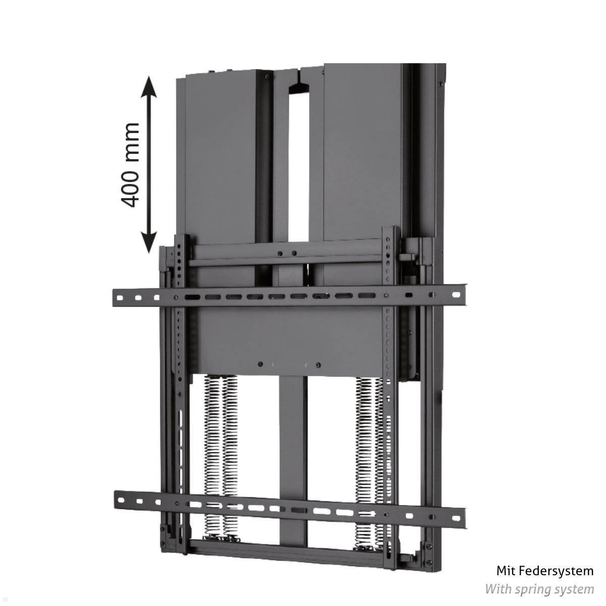 MonLines MWH030B höhenverstellbare Monitor Whiteboard Wandhalterung 40 - 60 kg mit Federsystem