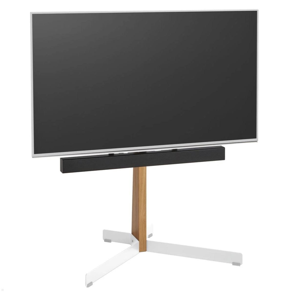 Vogels COMFORT TVS 3695W TV Ständer 40 - 77 Zoll, Eiche / weiß, Fernseher Vorderseite