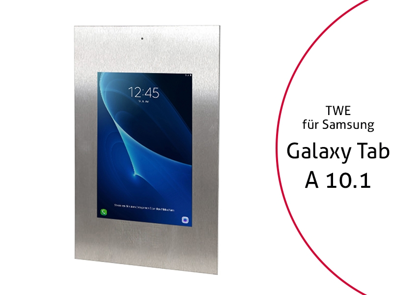 TabLines TWE048E Tablet Wandeinbau für Samsung Tab A 10.1 - DS, Edelstahl