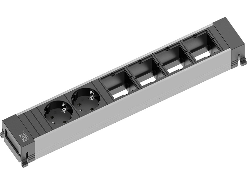 Bachmann Power Frame 3-fach 1x Steckdose 2x Custom Module (916.001)