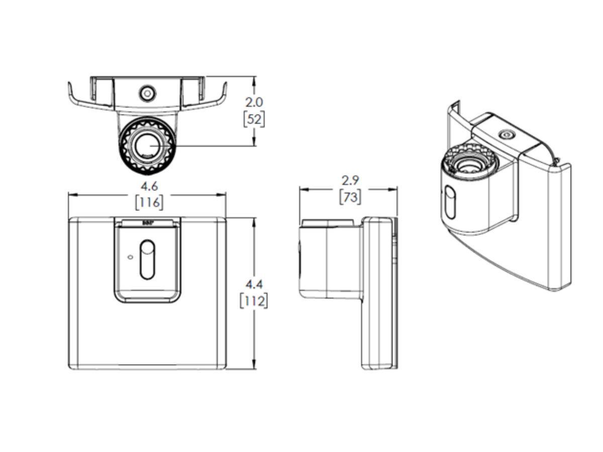 Humanscale M10 Monitor Wandhalterung Monitorhalterung Technische Zeichnung