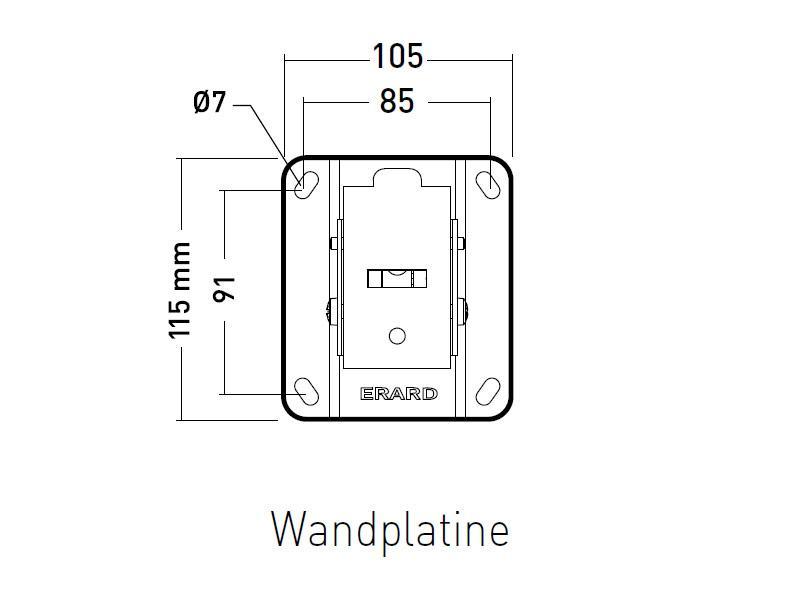 Erard CLIFF 100TW45 Monitor Wandalterung Größe