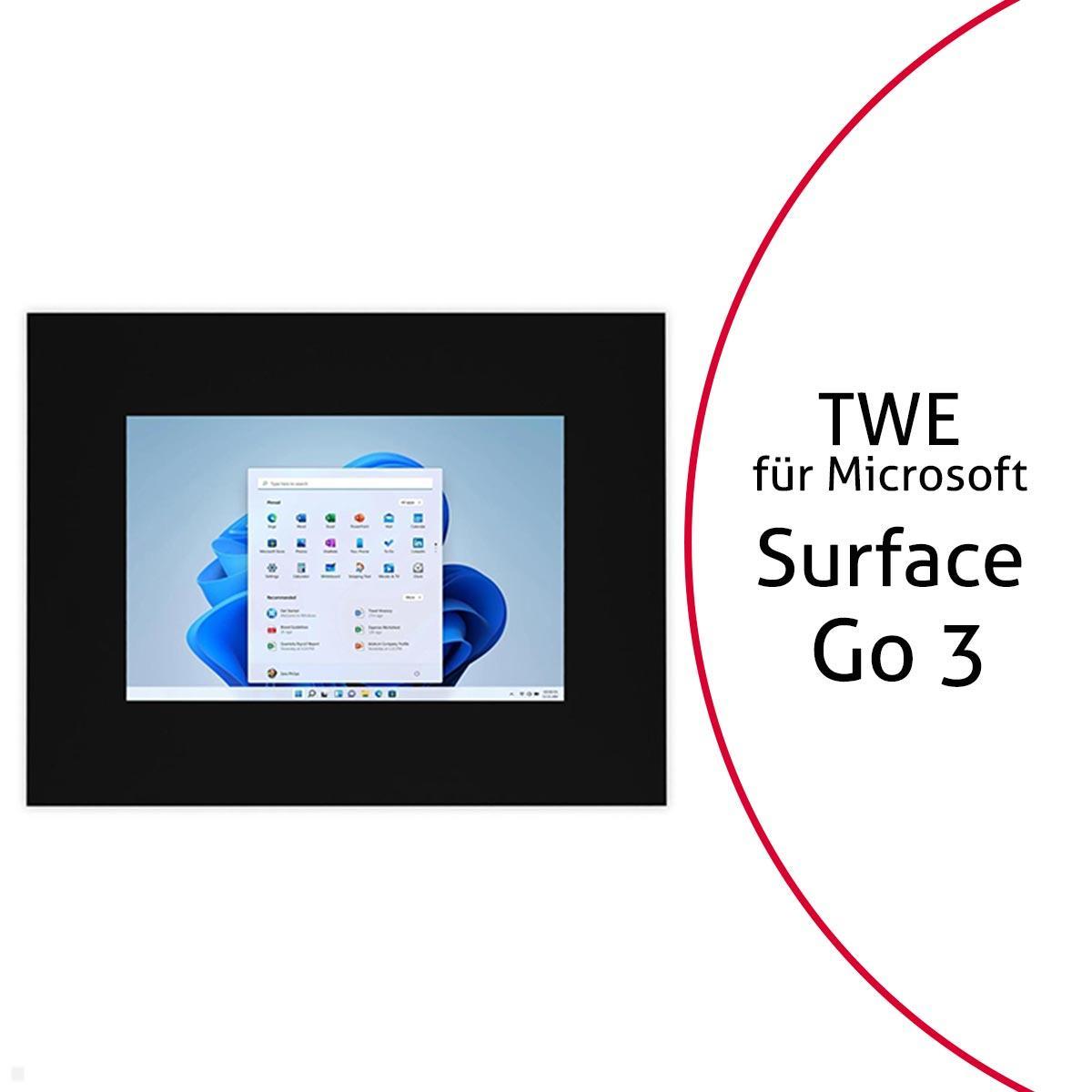 TabLines TWE099B Tablet Wandeinbau für Microsoft Surface Go 3, schwarz