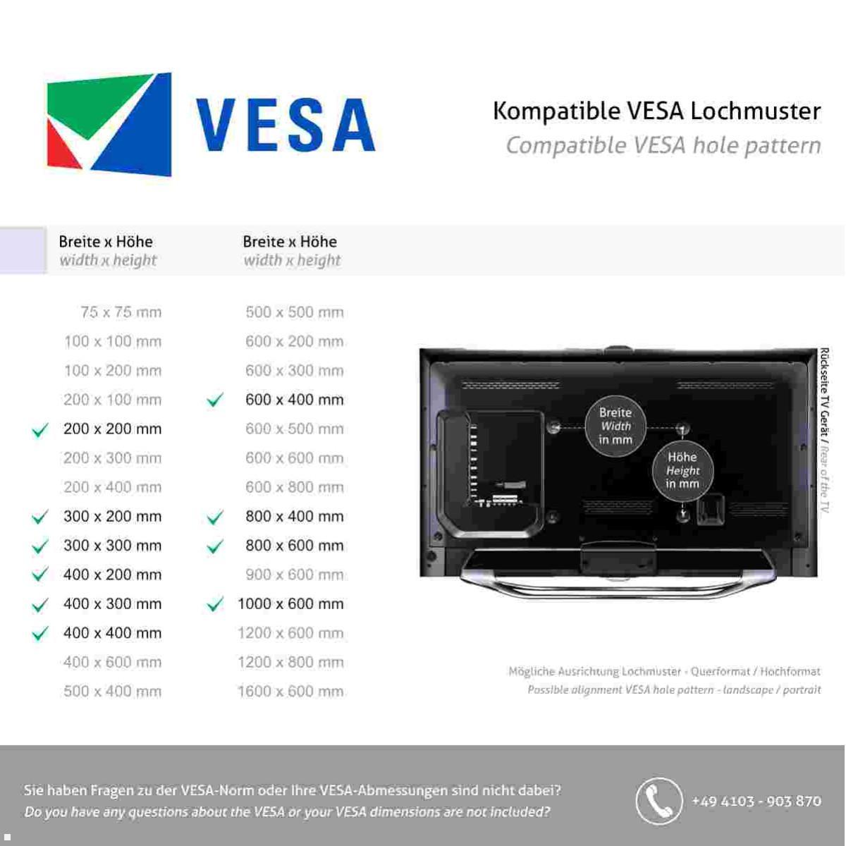 PureMounts PDS-0012C TV Ständer mit Rollen bis 90 Zoll, Vesa