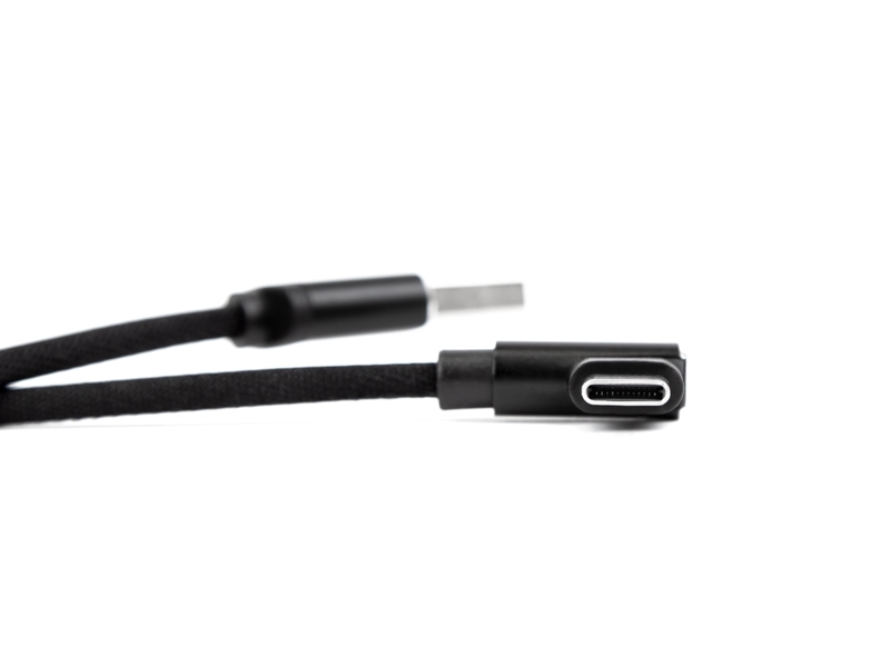 TecLines TUC006B USB auf USB C Kabel 90° gewinkelt 0,50m, schwarz Wendestecker