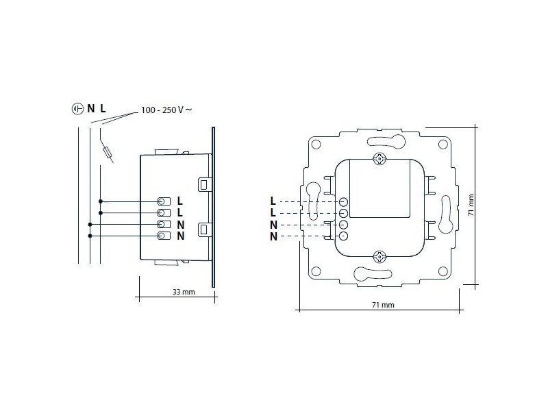 smart things Zubehör sCharge Unterputz Netzteil sDock Fix lightning-Anschluss, Maße