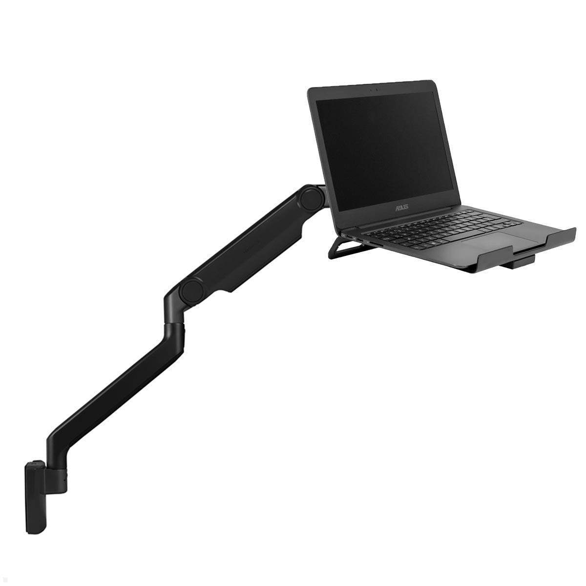 Humanscale M2.1 Laptop Wandhalterung mit Schwenkarm schräg, schwarz