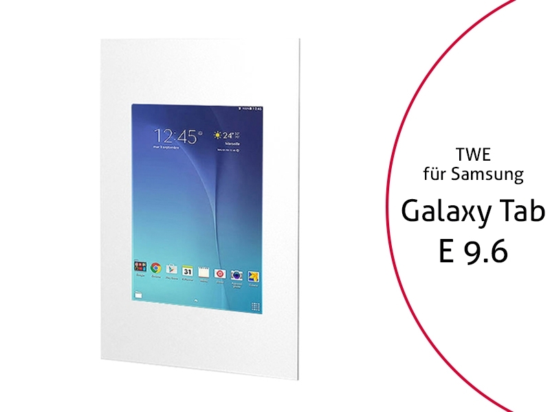 TabLines TWE029W Tablet Wandeinbau für Samsung Tab E 9.6, weiß