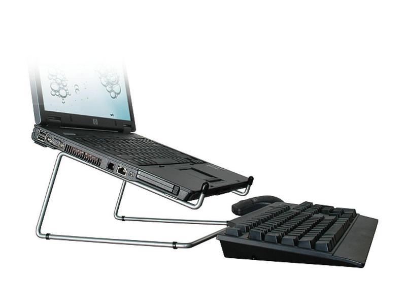 R-Go Steel Office Laptopständer RGOSC020 mit Tastaturablage ergonomische Höhe