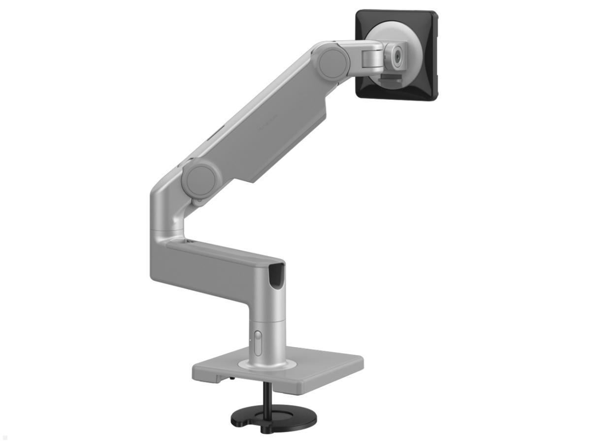 Humanscale M8.1 Monitor Tischhalterung Durchschraub, silber, Rückansicht