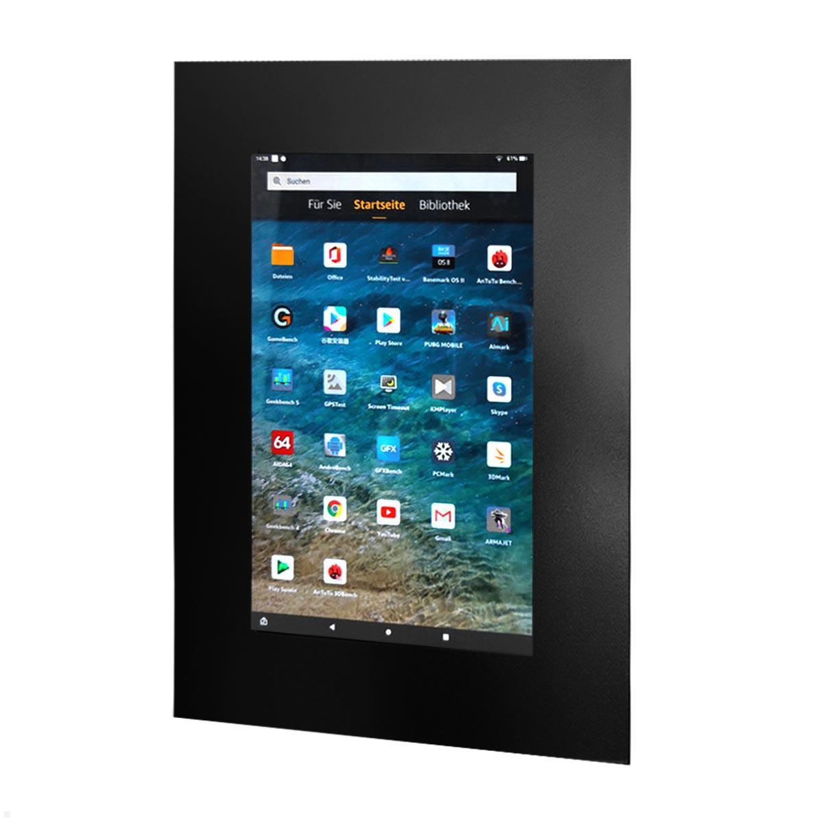 TabLines TWE100B Tablet Wandeinbau für Amazon fire HD 10 (2021), schwarz, Frontcover