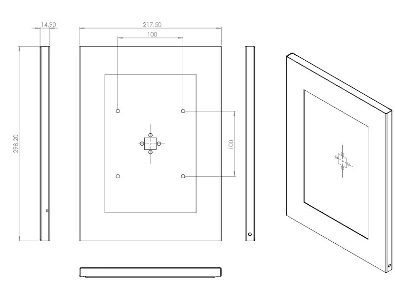 TabLines TSG053S Tablet Schutzgehäuse für Google Pixel C (2017) Zeichnung