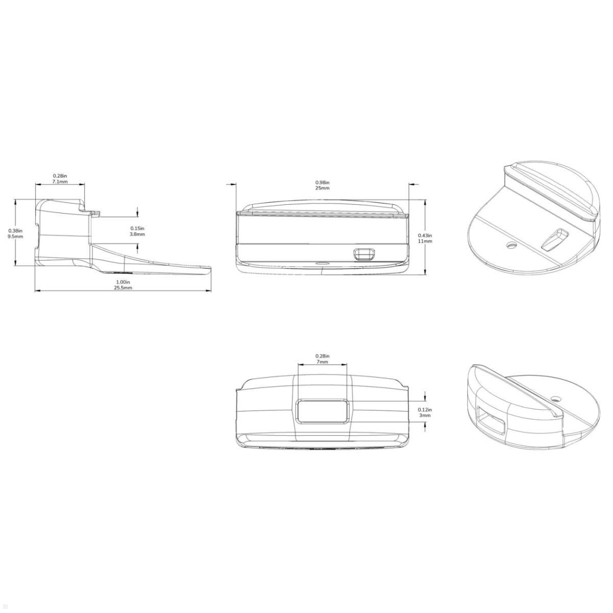 Adapter für Kabelschloss, Apple MacBook Air, Compulocks MBALDG03, Zeichnung