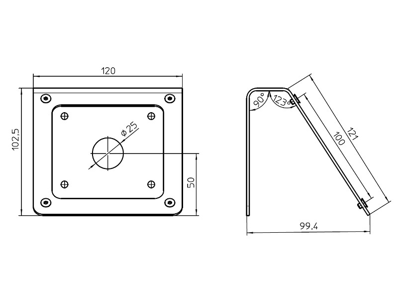 Novus POS TabletSafe Wandhalter Neigung