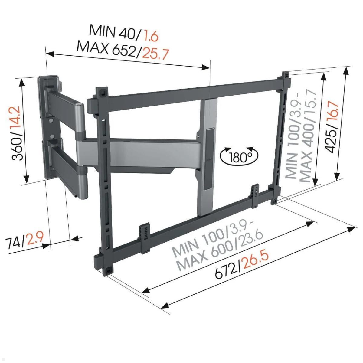 Schwenkbare TV Wandhalterung  40 - 77 Zoll Vogels TVM 5645, Maße