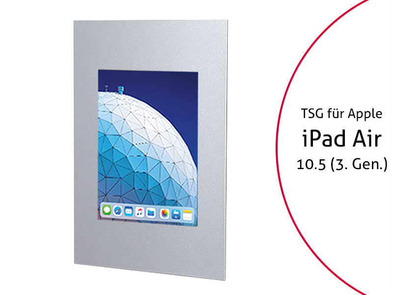 TabLines TWE073S Tablet Wandeinbau für Apple iPad Air 10.5 (3. Gen.), silber