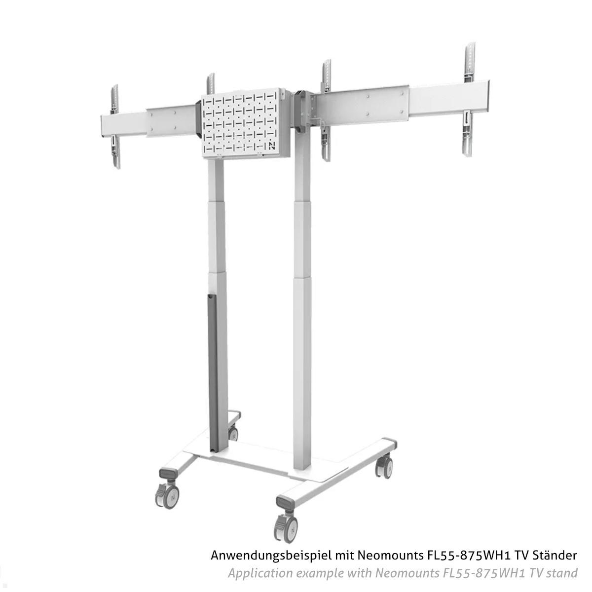 Neomounts ADM-875WH2 Zubehör VESA Adapter für Monitorhalter auf 2 Monitore, weiß Anwendung TV Ständer Neomounts