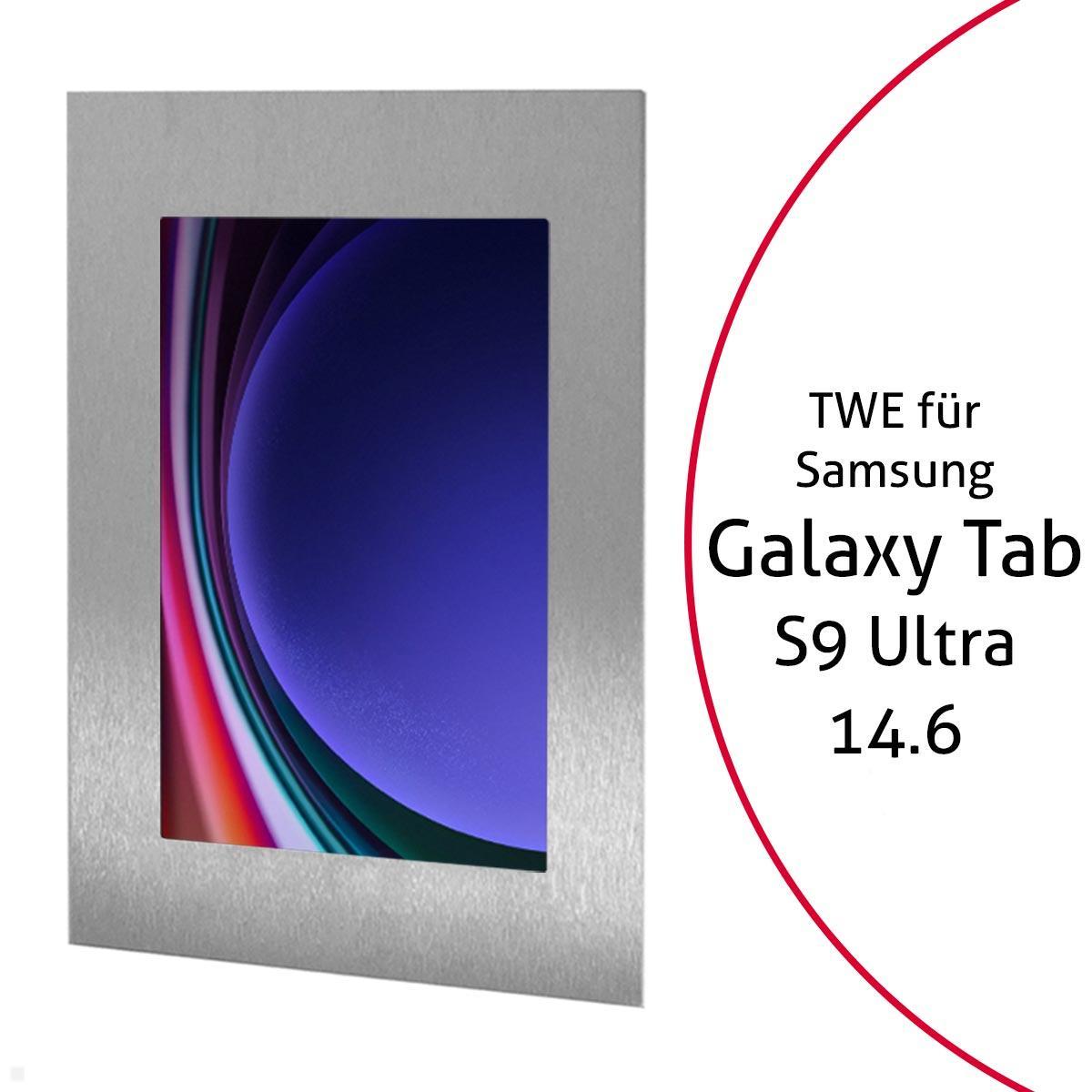 TabLines TWE112E Tablet Wandeinbau für Samsung Tab S9 Ultra 14.6, Edelstahl