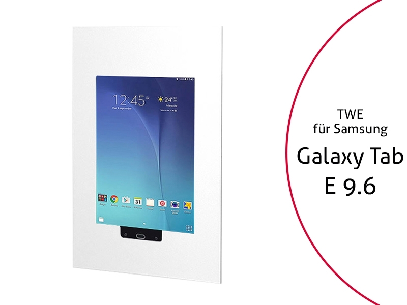 TabLines TWE028W Tablet Wandeinbau für Samsung Tab E 9.6 HB, weiß