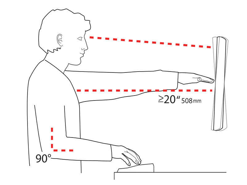 Ergotron WorkFit Ergonomie für Hochgewachsene 97-615