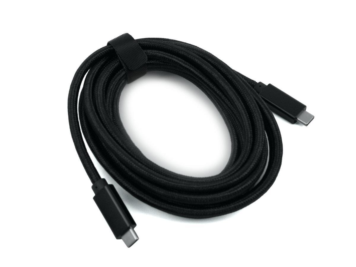 TecLines TUC012B USB-C auf USB-C 3.1 Kabel 2. Generation, 3 m, schwarz Ladekabel