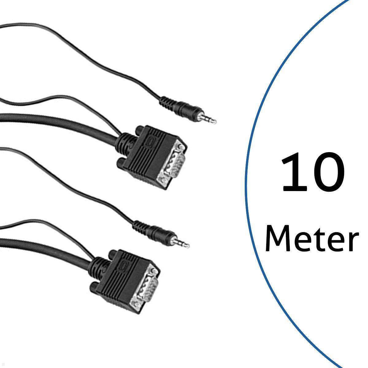 Bachmann VGA Kabel mit Miniklinke 10m 918.069 