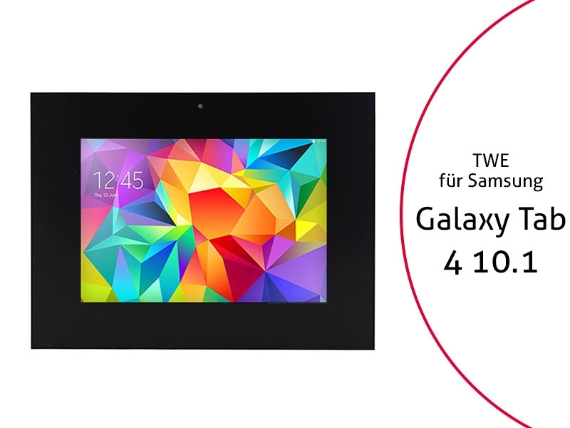 TabLines TWE004B Tablet Wandeinbau für Samsung Tab 4 10.1 DS, schwarz