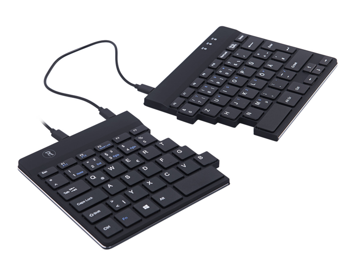 R-Go Split ergonomische Tastatur QWERTZ (DE) RGOSP-DEWIBL, schwarz