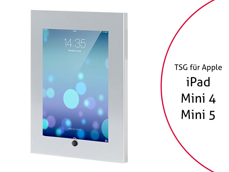 TabLines TSG027S Tablet Schutzgehäuse für Apple iPad Mini 4 + Mini 5, HB, Silber