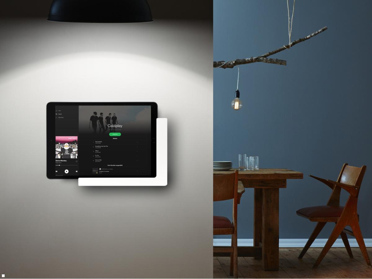 TabLines TWP004W Wandhalterung für iPad 10.2 (7./8. Gen.), weiß, Anwendung