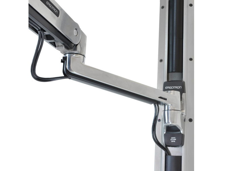 Ergotron LX Steh-Sitz Wandmontagesystem, silber (45-358-026), Detailansicht