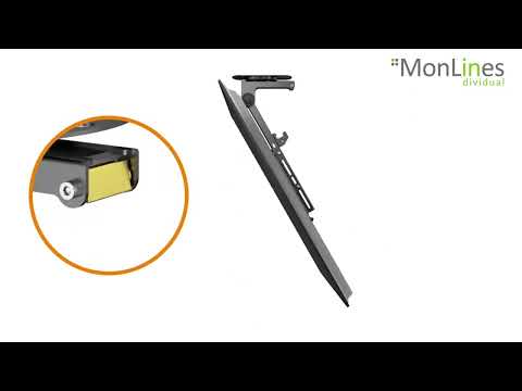 MonLines MDSH002B pitched roof TV ceiling mount 23 - 55 inch, black