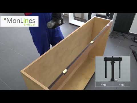 MonLines MLS021B built-in TV Lift up to 60 inch, automatic flap, 840 mm stroke