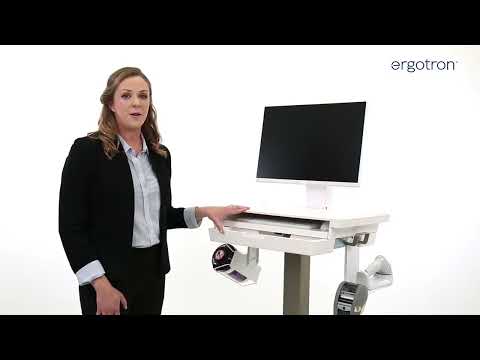 Ergotron CareFit Slim 2.0 medical cart with monitor mount (C50-3500-0)