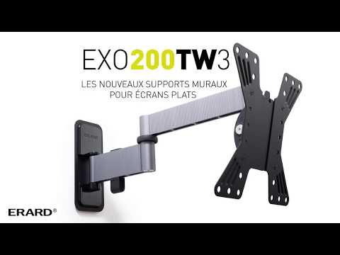 Erard EXO 200TW3 tilt and swivel flatscreen wall mount - aluminium