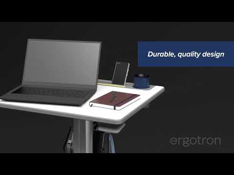 Ergotron LearnFit mobile sit-stand desk 740-1140 mm (24-547-003), silver