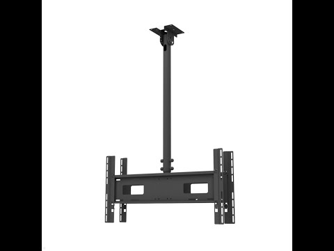 SMS Func P dual monitor ceiling mount portrait format, black (02-117-1)