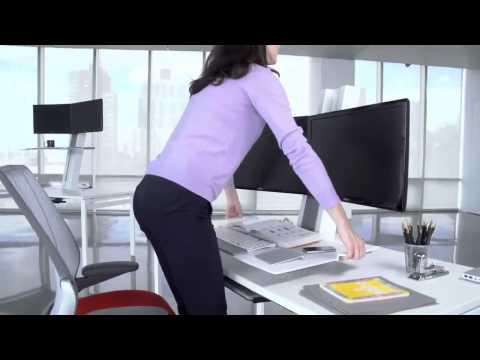 Humanscale QuickStand QSBC30 Desk Stand two monitors, black